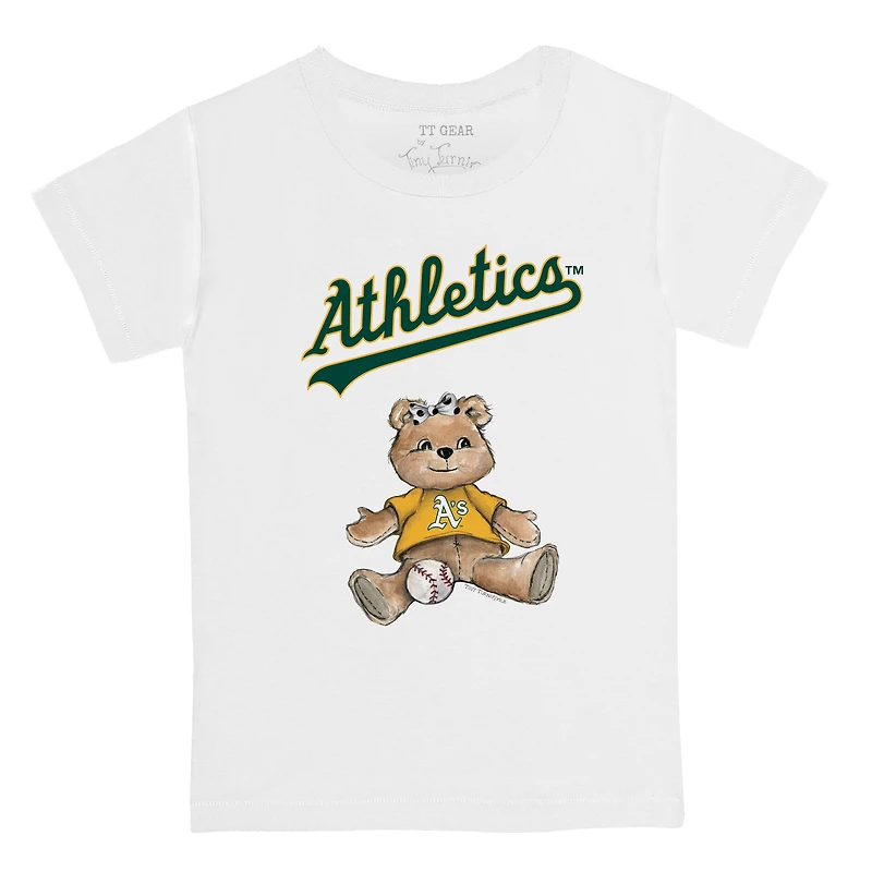 Infant Tiny Turnip White Athletics Girl Teddy T-Shirt