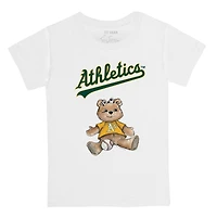 Infant Tiny Turnip White Athletics Girl Teddy T-Shirt