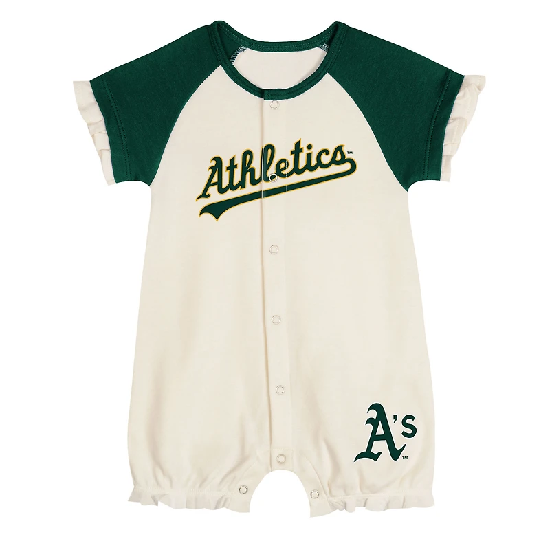 Infant  White Athletics Slide Run Raglan Coveralls