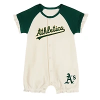 Infant  White Athletics Slide Run Raglan Coveralls
