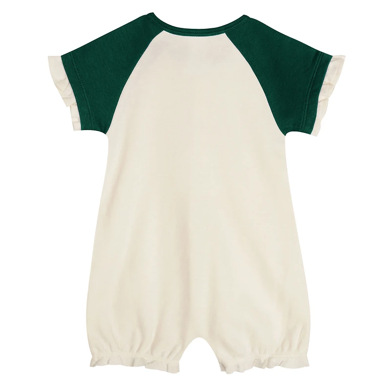 Infant  White Athletics Slide Run Raglan Coveralls