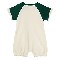 Infant  White Athletics Slide Run Raglan Coveralls
