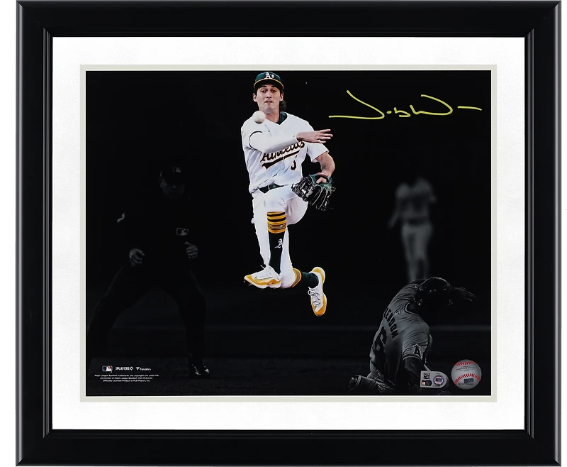 Jacob Wilson Athletics Autographed 11" x 14" Jump Throw Spotlight Photograph