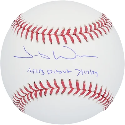 Jacob Wilson Athletics Autographed Baseball with "MLB Debut 7/19/24" Inscription