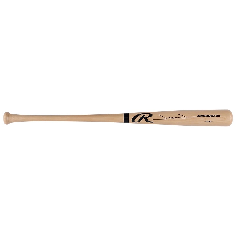 Batte professionnelle Rawlings Blonde autographiée par Jacob Wilson Athletics