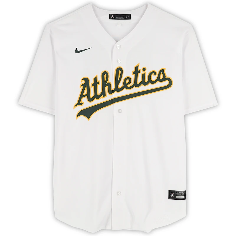 Jacob Wilson Athletics Autographed White Nike Replica Jersey