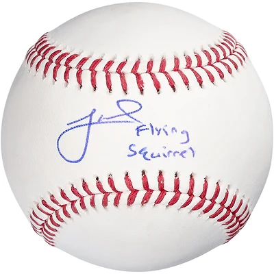 Balle de baseball autographiée par Jeff McNeil Athletics avec inscription « Écureuil volant »