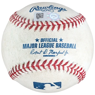 Khris Davis Athletics Game-Used Double Baseball vs. Washington Nationals on June 4 2017