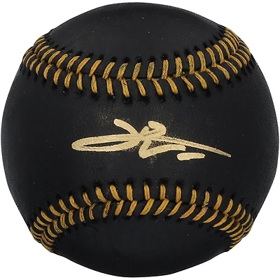 Leo De Vries Athletics Autographed Black Leather Baseball