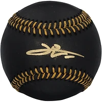Leo De Vries Athletics Autographed Black Leather Baseball
