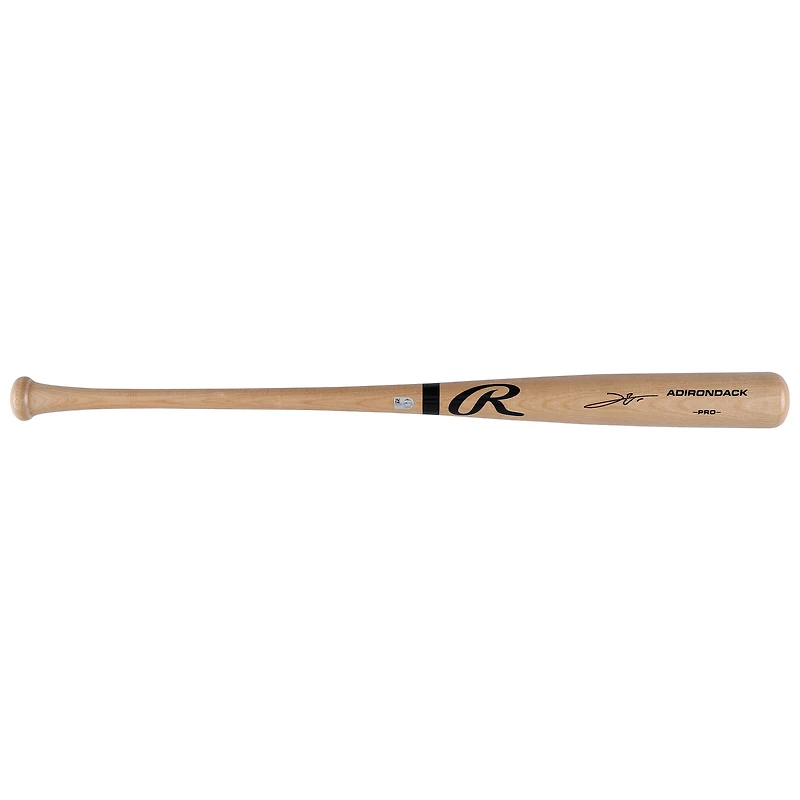 Leo De Vries Athletics Autographed Blonde Rawlings Pro Bat