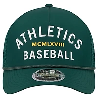 Men's New Era  Green Athletics Minimalist 9FORTY A-Frame Adjustable Hat