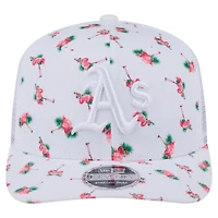 Men's New Era  White Athletics Flamingo Mesh Back 9SEVENTY Stretch-Snap Hat