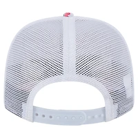 Casquette extensible à bouton-pression New Era Athletics blanche Flamingo 9SEVENTY pour homme
