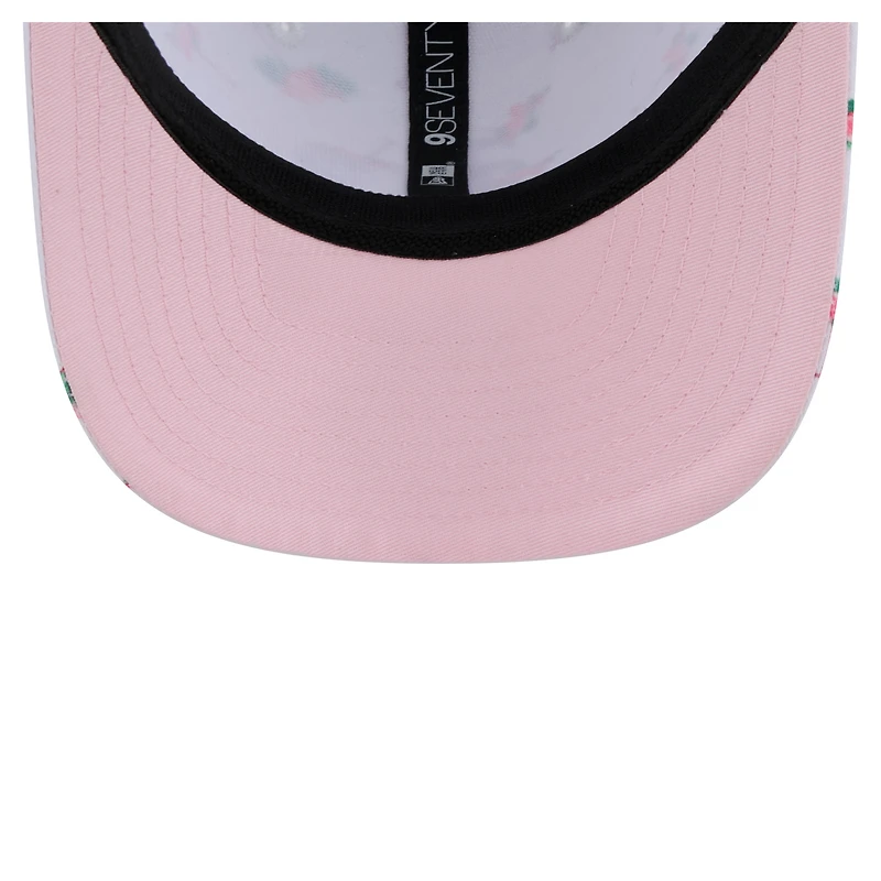 Men's New Era  White Athletics Flamingo Mesh Back 9SEVENTY Stretch-Snap Hat
