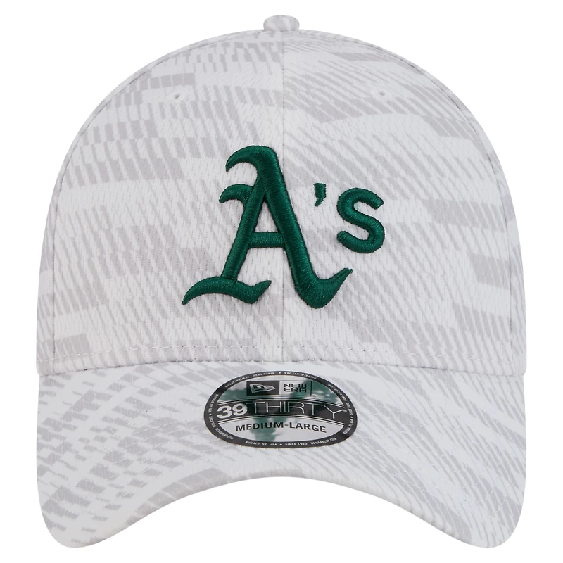 Men's New Era  White Athletics Graded 39THIRTY Flex Hat