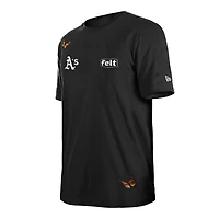T-shirt d'athlétisme noir New Era x Felt pour homme