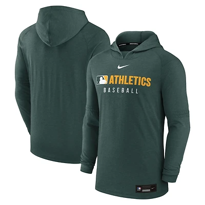 Men's Nike  Heather Green Athletics Authentic Collection Tri-Blend Dri-FIT Hoodie