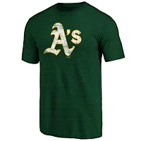 T-shirt à logo vieilli Profile Green Athletics pour homme, grande taille