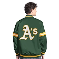 Men's Starter  Green Athletics Scout Full-Snap Varsity Jacket