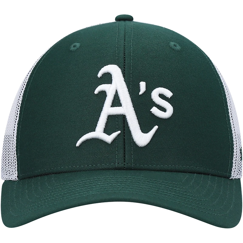 Men's '47 Green/White Athletics Primary Logo Trucker Snapback Hat