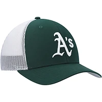 Men's '47 Green/White Athletics Primary Logo Trucker Snapback Hat