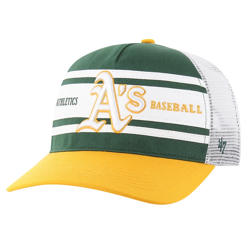 Men's '47 Green Athletics Gridiron Super Stripe Relaxed Trucker Hitch Adjustable Hat
