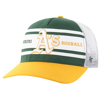 Men's '47 Green Athletics Gridiron Super Stripe Relaxed Trucker Hitch Adjustable Hat