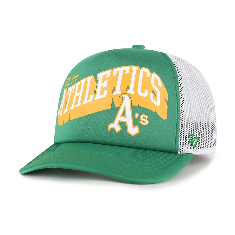 Casquette snapback en mousse Meander « Green Athletics » pour homme