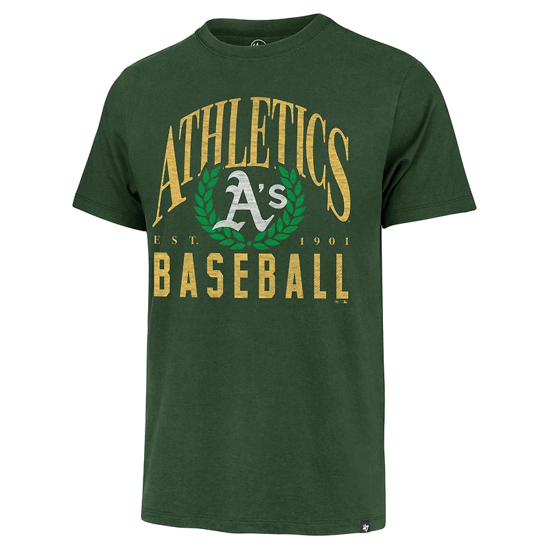Men's '47 Green Athletics Pitchout Franklin T-Shirt