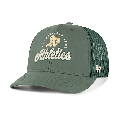 Casquette trucker Pitstop verte pour homme, modèle 47, ajustable