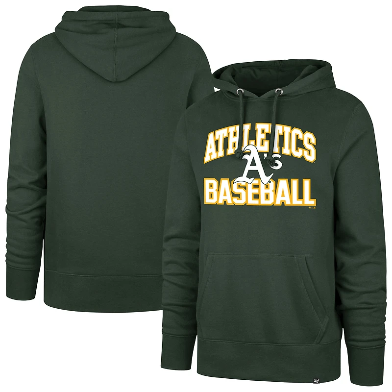 Men's '47 Green Athletics Velocity Headline Pullover Hoodie