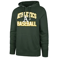 Men's '47  Green Athletics Velocity Headline Pullover Hoodie
