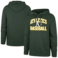 Men's '47  Green Athletics Velocity Headline Pullover Hoodie