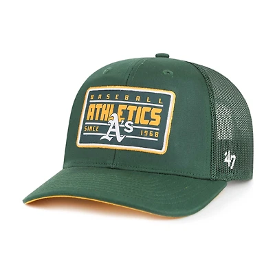 Casquette ajustable Hardline Trucker '47 Green Oakland Athletics pour homme