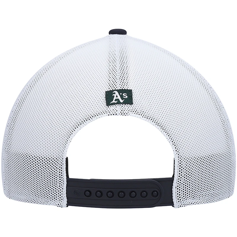 Men's '47 Navy/White Athletics Flag Fill Trucker Snapback Hat