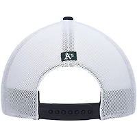 Men's '47 Navy/White Athletics Flag Fill Trucker Snapback Hat