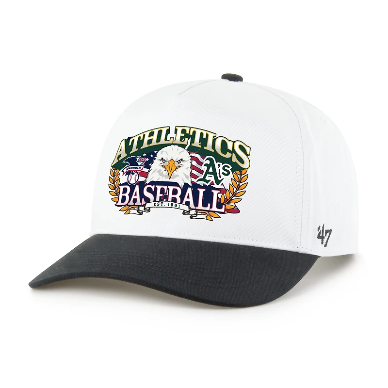 Casquette ajustable pour homme '47 Athletics Americana Eagle Hitch blanche et noire