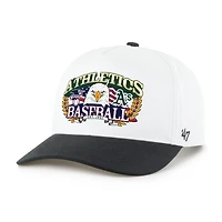 Casquette ajustable pour homme '47 Athletics Americana Eagle Hitch blanche et noire