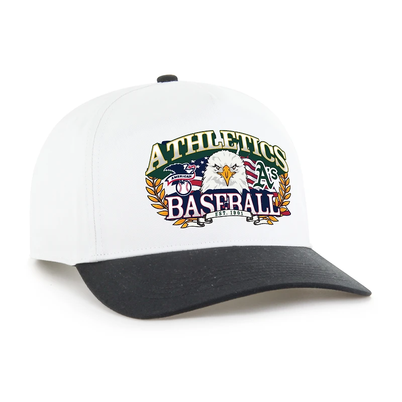 Men's '47 White/Black Athletics Americana Eagle Hitch Adjustable Hat