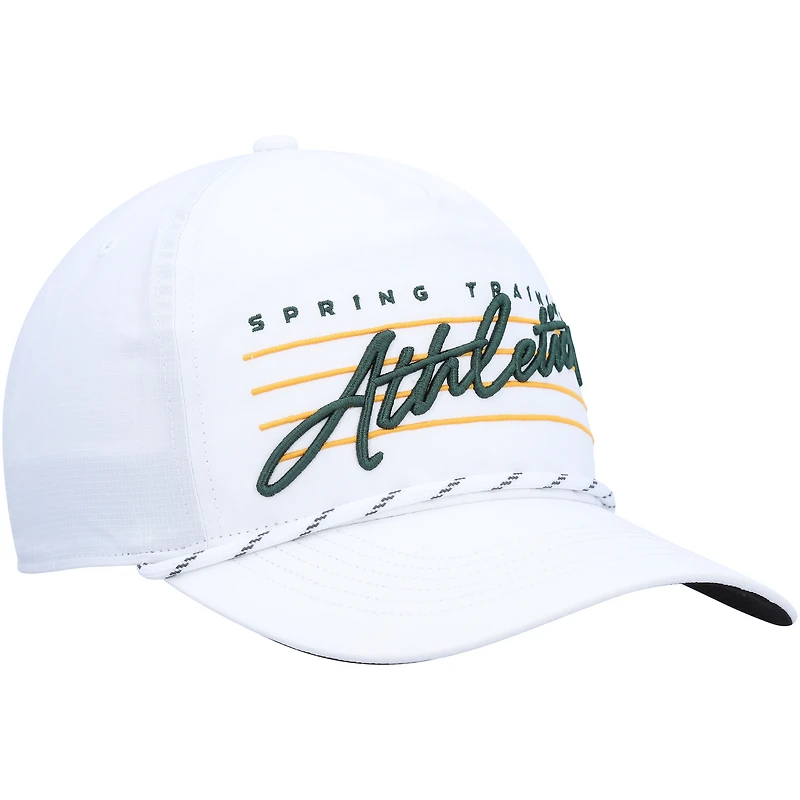 Men's '47 White Athletics Downburst Hitch Snapback Hat