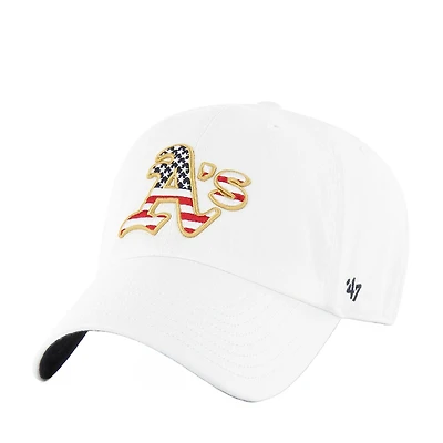 Casquette ajustable blanche Athletics Homeland Clean Up pour homme '47