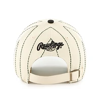 Men's '47 x Rawlings Natural/Black Athletics Pinstripe Clean Up Adjustable Hat