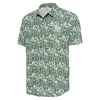 Men's Antigua Green Athletics Resort Button-Up Shirt