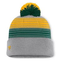 Bonnet en tricot à revers et pompon gris Athletics Fanatics pour homme