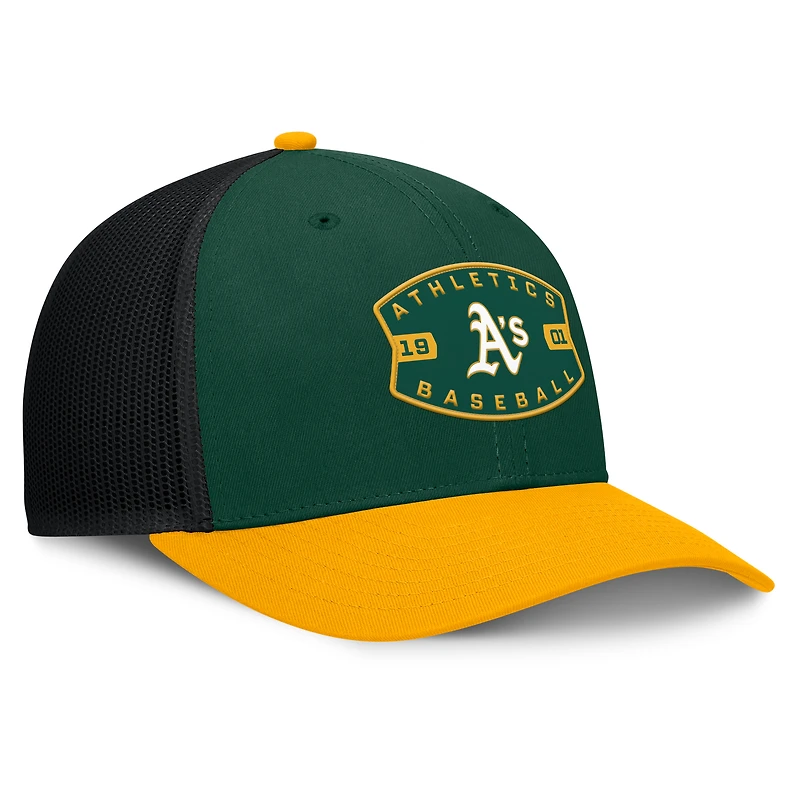Men's Athletics Fanatics Green/Gold Cutoff Adjustable Trucker Hat