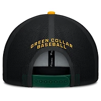 Casquette ajustable verte/dorée Athletics Fanatics pour homme