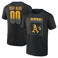 T-shirt personnalisé avec nom et numéro « Home Field Pop » noir pour homme, style Athletics.