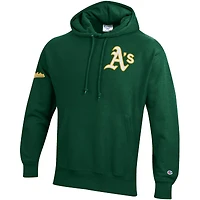Men's Champion  Green Athletics Reverse Weave Chenille Hoodie