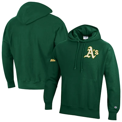 Men's Champion  Green Athletics Reverse Weave Chenille Hoodie
